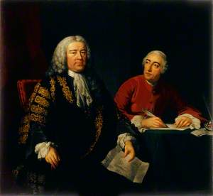 Henry Pelham (1694–1754) and His Secretary John Roberts