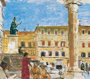 Scene in front of the Cathedral, Perugia