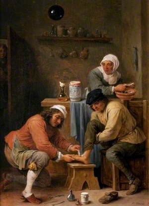 A Surgeon Treating a Peasant's Foot