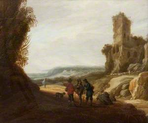 Landscape with Figures and a Ruined Castle