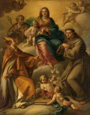 The Holy Family with Saints Januarius and Anthony of Padua