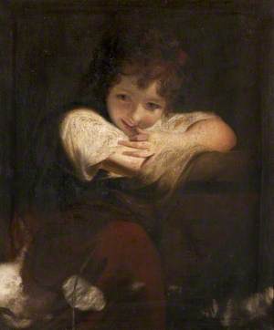 A Girl Leaning on a Pedestal (The Laughing Girl)