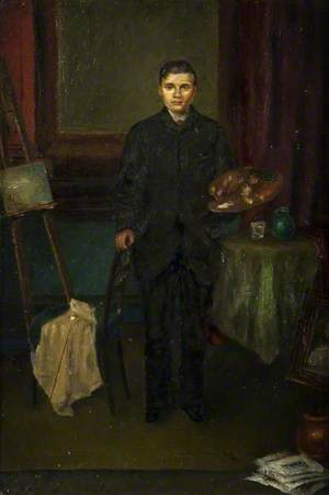 Full-Length Figure of the Artist with an Easel