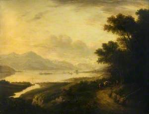 Landscape with a Distant Castle on a Loch