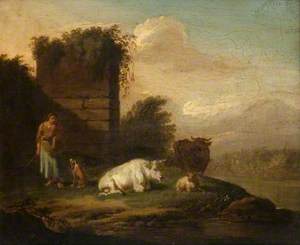 Landscape with Cattle and a Peasant Woman