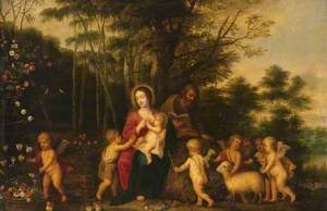 The Holy Family in a Wooded Landscape