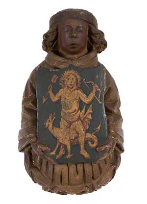 Roof Angel Holding a Shield Showing the Arms of the Apothecaries’ Company, London