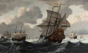 Dutch Men-of-War Beating to Windward