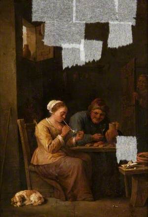 Interior with a Man and a Woman at a Table