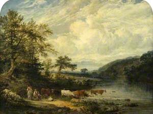 Landscape with Cattle and Figures