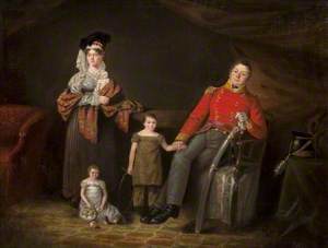 A Soldier with His Family