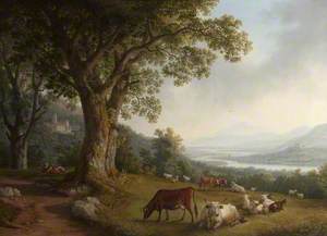 Landscape with Cattle and Goats