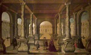Philip IV and His Queen in a Colonnade