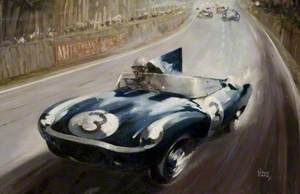 D-Type Jaguar at Le Mans 1957
