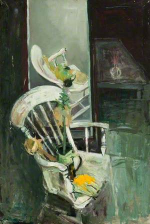 Still Life with White Wooden Arm Chair