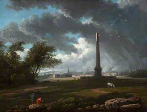 The Nelson Monument Struck by Lightning