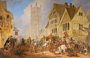 The Attack on Lord Chandos' Coach, Cirencester Market Place, Gloucestershire, August 1642