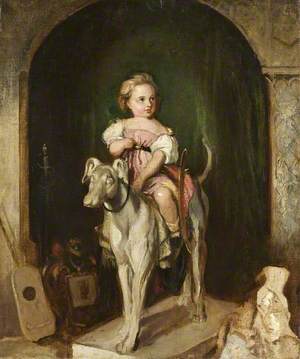 The Artist's Nephew, Matthias, Riding a Dog