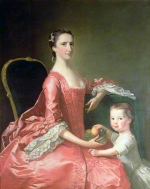 Mrs Bowles, Wife of Canon Bowles, and Her Child