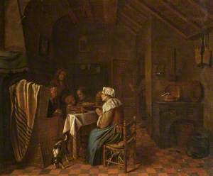 Interior with a Family Saying Grace