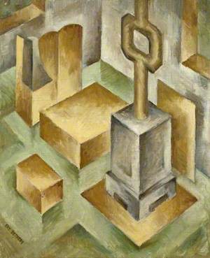 Painting of a Stove in the Manner of Braque