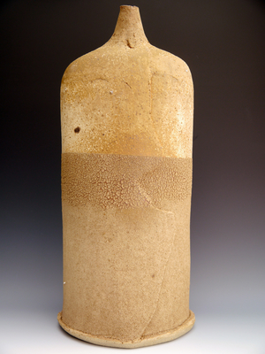 Tall Bottle with Rust Accretion