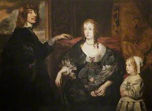 Algernon Percy (1602–1668), 10th Earl of Northumberland, with His Wife and Daughter