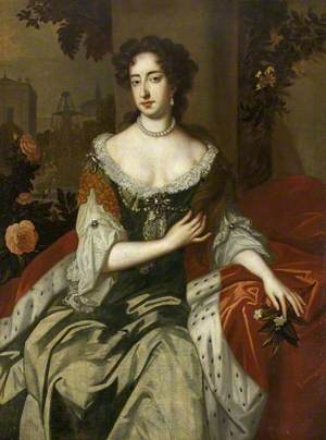 Queen Mary II (1662–1694), Sseated Holding a Sprig of Orange Blossom