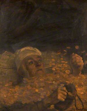 Old Man with Gold Coins