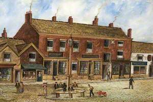 The Market Place, Bury, Showing the Fish Stones
