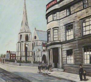 'Derby Hotel' and Bury Parish Church