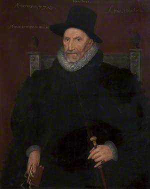 Portrait of a Man with a Book and a Cane