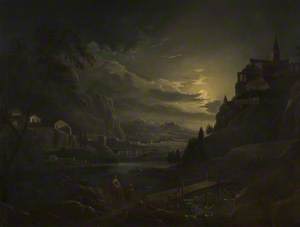 Classical Landscape by Moonlight