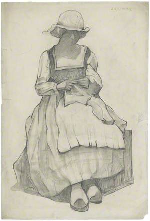Study of Girl in Peasant Dress