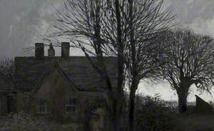 Cottage, Trees and Head