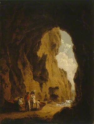 Cave in St Catherine's Rock, Tenby, Pembrokeshire