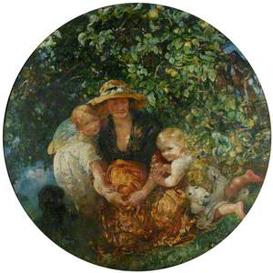 Mrs A. Scott-Elliot and her Children