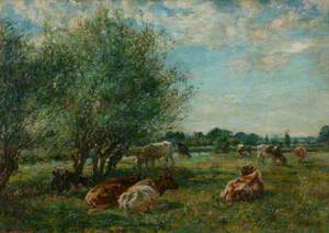 Landscape with River and Cattle