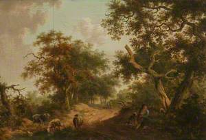 Landscape with Sheep and a Shepherd