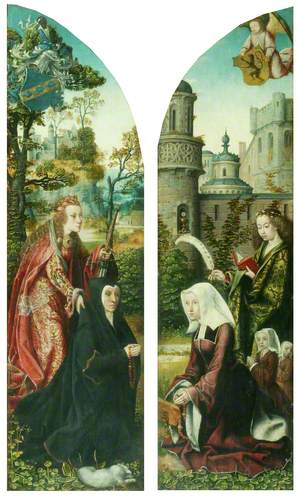 Saint Catherine and Saint Barbara with Donors