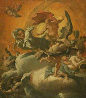 Apollo in His Chariot with Time