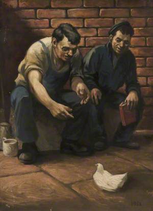 Two Workers and White Dove*