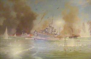HMS 'Havant' off Dunkirk, May 1940