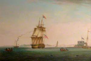 'The Royal George' Leaving Southampton Water with George IV on Board