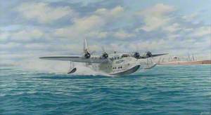 BOAC Flying Boat 'Somerset' Taking Off on the Last Scheduled Flying Boat Service from Southampton Water