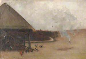 Farmyard Scene with Poultry