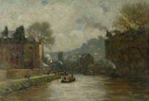 Silver Light, City Smoke, a View of the River Avon at Bradford-on-Avon