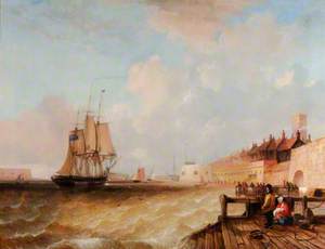 Frigate Entering Portsmouth Harbour