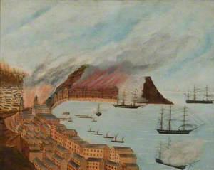 Spanish Fleet Bombarding Valparaiso, March 1866