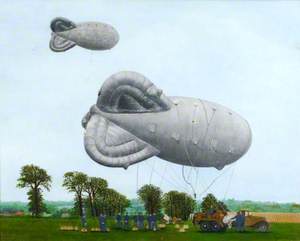 A Second World War RAF Mobile Barrage Balloon Site